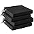 IPYNBAP Outdoor Chair Cushions Set of 4,Waterproof Outdoor Seat Cushions for Patio Furniture,Patio Chair Cushion with Handle and Ties, Square Out Door Chair Pads,19" x 19" x 3", Black