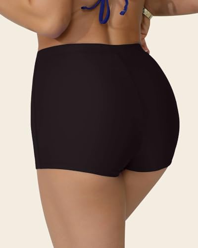 Women's Swim Shorts 1.3" High Waisted Quick Dry Bikini Swimsuit Bottoms Board Shorts Bathing Suit3