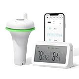 INKBIRD IBS-P02R WiFi Floating Pool Thermometer Digital with IBS-M2 Wi-Fi Gateway Combo, Wireless Swimming Water Thermometer Set, Easy Reading, Digital Temperature Monitor for Swimming Pools