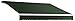 Awntech 14-Feet Galveston Semi-Cassette Left Motor with Remote Retractable Awning, 120-Inch Projection, Olive/Alpine