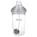 Nuby Tritan No-Spill Trainer Cup with Silicone Spout & 360 Weighted Straw with Hygienic Cover, 6 Months+ & 10 Oz, Gray