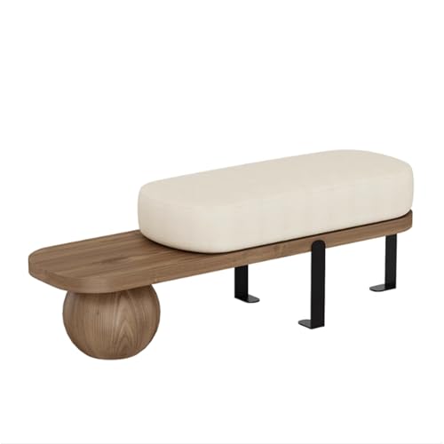 DONGGANSHI Taburete Moderno y Sencillo de sofá Sherpa, Taburete bajo, Taburete para Cambiar Zapatos, taburetes para Dormitorio, Taburete para Sentarse, Banco otomano, Taburete para el Final d