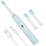 Electric Toothbrush Kratax Sonic Portable Electric Toothbrush Low Noise 4 Modes IPX7 Waterproof USB...