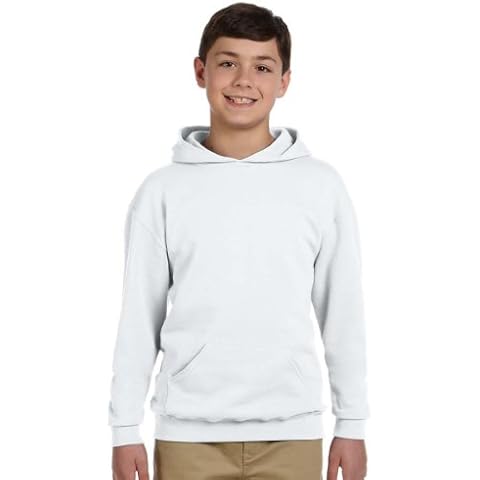 Jerzees Youth NuBlend Hooded Sweatshirt, Ash Cover