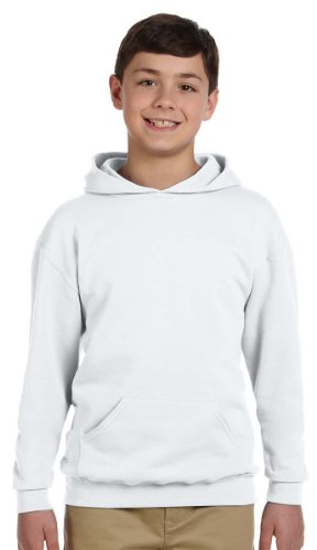 Jerzees Youth 8 oz., 50/50 NuBlend Fleece Pullover Hood, Large, ASH