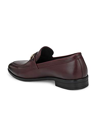 Image of San Frissco Men's Loafers Tan Handcrafted Formal Horsebit Shoes /Slip-on Shoe for Office, Wedding & Parties /Easy to Match Moccasins with Stylish Lightweight and Comfortable