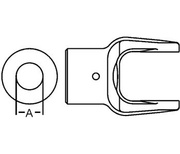 Walterscheid Implement Yoke Round Bore 1 3/8