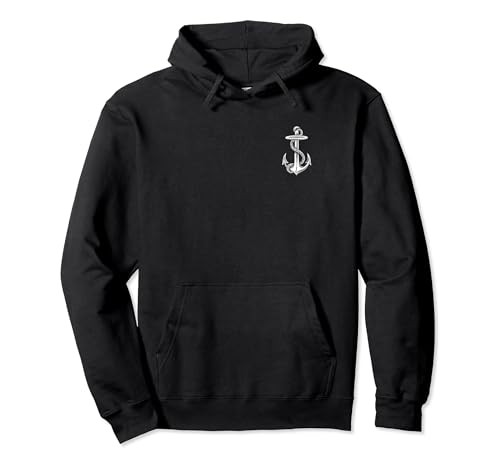 Nautical Anchor - Maglietta a vela dal design classico Felpa con Cappuccio