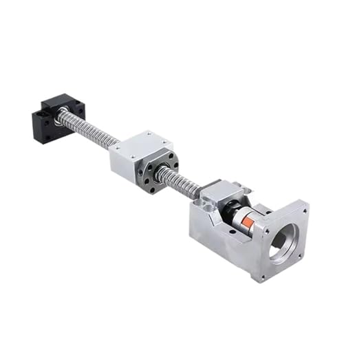 Metal Ball Screw nut end Processing Double Nut Ball Screw DFU2005 for Stepper Servo Motor Length 100mm-850mm End Processing+BF15-HM15-86 Coupler Nut Parts(500mm)