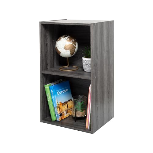 Iris Ohyama, Meuble de Rangement, Bibliothèque, Meuble avec 2 étagères, Grande capacité, Multifonctionnel,Solide Bureau, Chambre, Salon - Office Basic Rack...