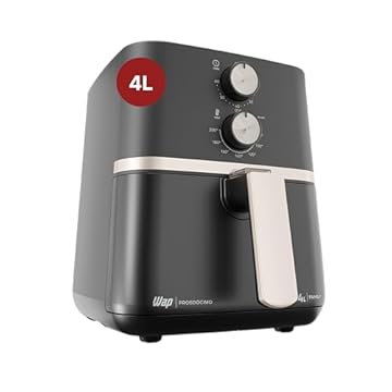 WAP Fritadeira Elétrica Air Fryer FAMILY 4 Litros, Temperatura Ajustável, Duplo Revestimento Antiaderente, 1500W 127V
