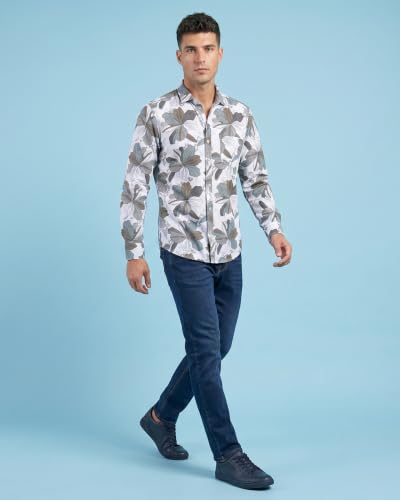 Image of UNM Men's Floral Print Casual Shirt