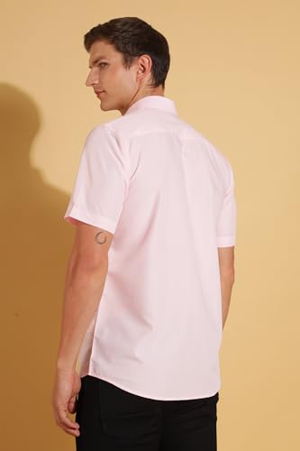 Image of Fyltr Men's Regular Fit Solid Shirt - Half Sleeve | Formal Shirts for Men