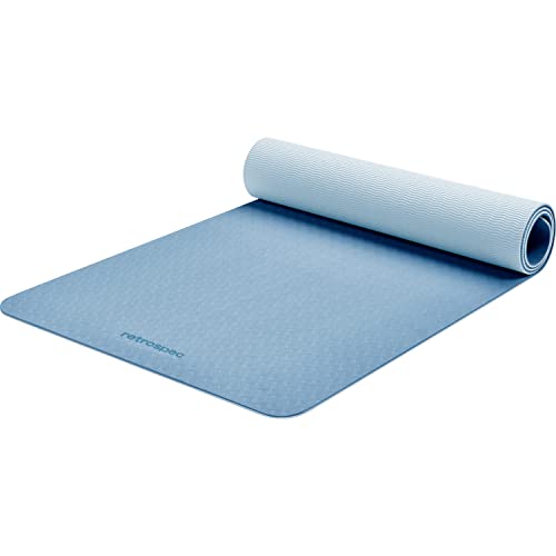 Retrospec Zuma Yoga Mat For Men & Women - Outdoor & Indoor Non Slip Exercise Mat For Hot Yoga, Pilates, Stretching, Floor & Fitness Workouts - Ocean Blue #TOP8