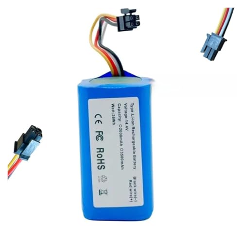 GKTJFER Batterie Lithium-ION 14.4V 14.8V 18650 4S1P, Compatible avec Les pièces de Rechange du Robot de Balayage Intelligent Midea I5 Extra I5 Young I9 Eye(14.4V 14.8V 2600mAh)