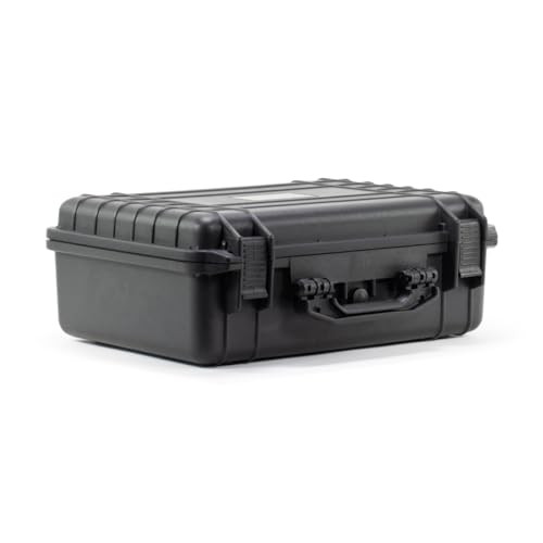 Waterproof Hard Case - Crushproof & Dustproof - Foam Protection - Pressure Equalization Valve - Portable Protective Storage Box for Travel, Hunting, Military, Tactical - 19-Inch (Black)