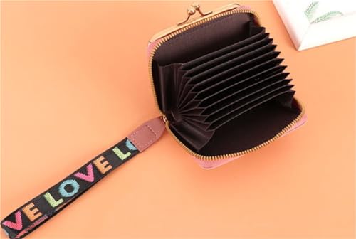 Fashionable Multi-color Coin Purse With Zipper And Multiple Card Slots With Accordion Interior(Brown)4