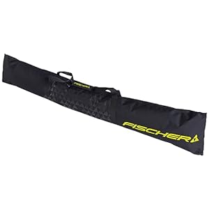 Fischer Skicase ECO XC Strapazierfähige 210 cm Länge Faltbare bis zu 3 Paar Skitragetasche mit Doppelreißverschluss & gepolsterten Griffschlaufen