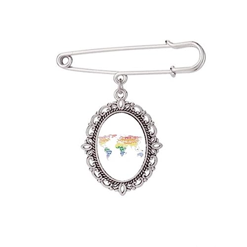 Broche nuage arc-en-ciel LGBT cadeau idéal taille M pour robe et chemise