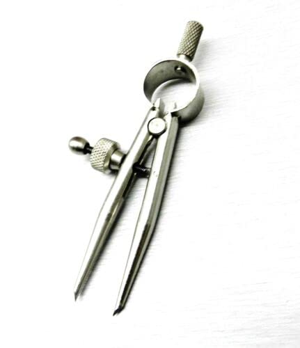 3-3/8" Mini Spring Divider Round Leg Compass Layout Compass Tool Jewelry Hobby Pegasus