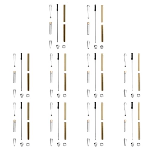 Bolígrafos de 7 mm para regalos de madera DIY juego de 10 piezas plateadas para torneado