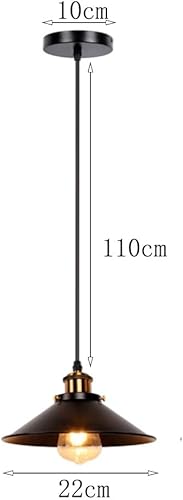 Miniatura 4 de Luces colgantes vintage de metal negro, lámpara colgante creativa de paraguas, cableado de latón cepillado E26E27 Base de araña para isla de cocina,
