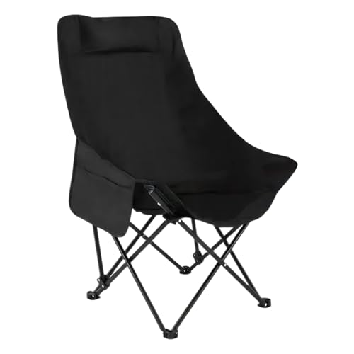 Chaises pliantes portables et confortables en polyester noir robuste - 2
