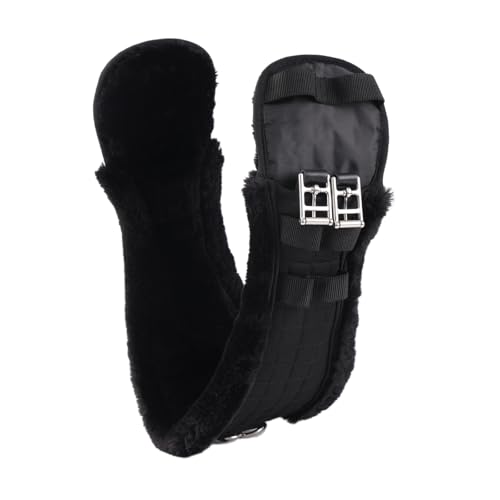 Sangle de selle en fausse fourrure marron de forme anatomique concave