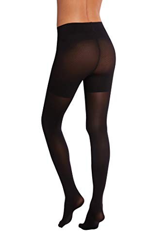 Wolford Tummy 66 Denier Control Top Sheer Tights Pantyhose Hosiery Firm Control Comfortable Fit Flattering Versatile Legwear Black Large - Thumbnail 2