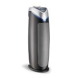 GermGuardian 4-In-1 HEPA Air Purifier for Home, Large Rooms Up To 743 Sq. Ft. with HEPA Air Filter, UV-C Light & Odor Reduction, AC4825E, 22' Tower, Gray