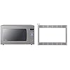 Panasonic countertopbuilt in microwave oven with cyclonic wave inverter technology and 1250w of cooking power nn sd975s 22 cu ft stainless steelsilver 27 trim kit 27 inch silver  urban country home decor