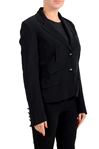 John Galliano Blazer feminino preto de dois botões US L IT 44