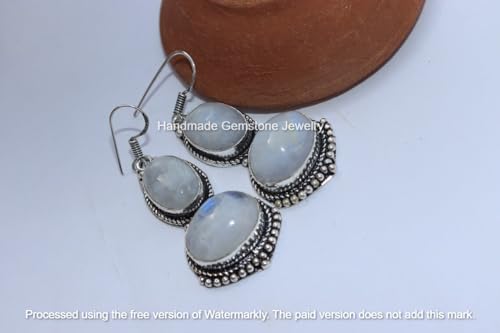 El mejor review de Pendientes piedra luna los mejores 10. 20 Imagen adicional