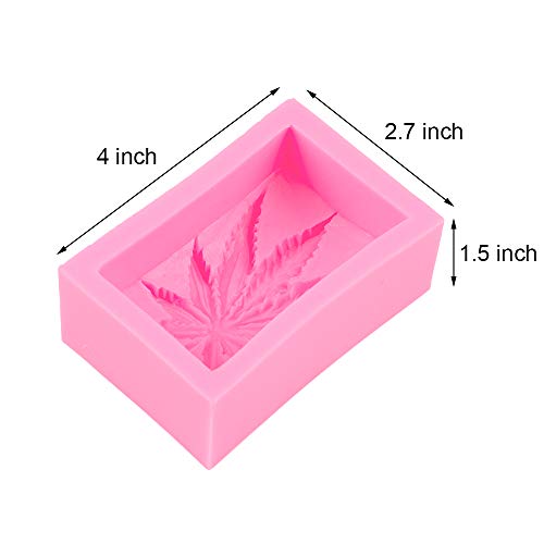 Fewo Pot Leaf Silicone Mold for Handmade Bar Soap Cannabis Leaf Hash Weed Hemp Bath Bomb Lotion Bar Mould (5oz) 2 Fewo Pot Leaf Silicone Mold for Handmade Bar Soap Cannabis Leaf Hash Weed Hemp Bath Bomb Lotion Bar Mould (5oz) - Image 3