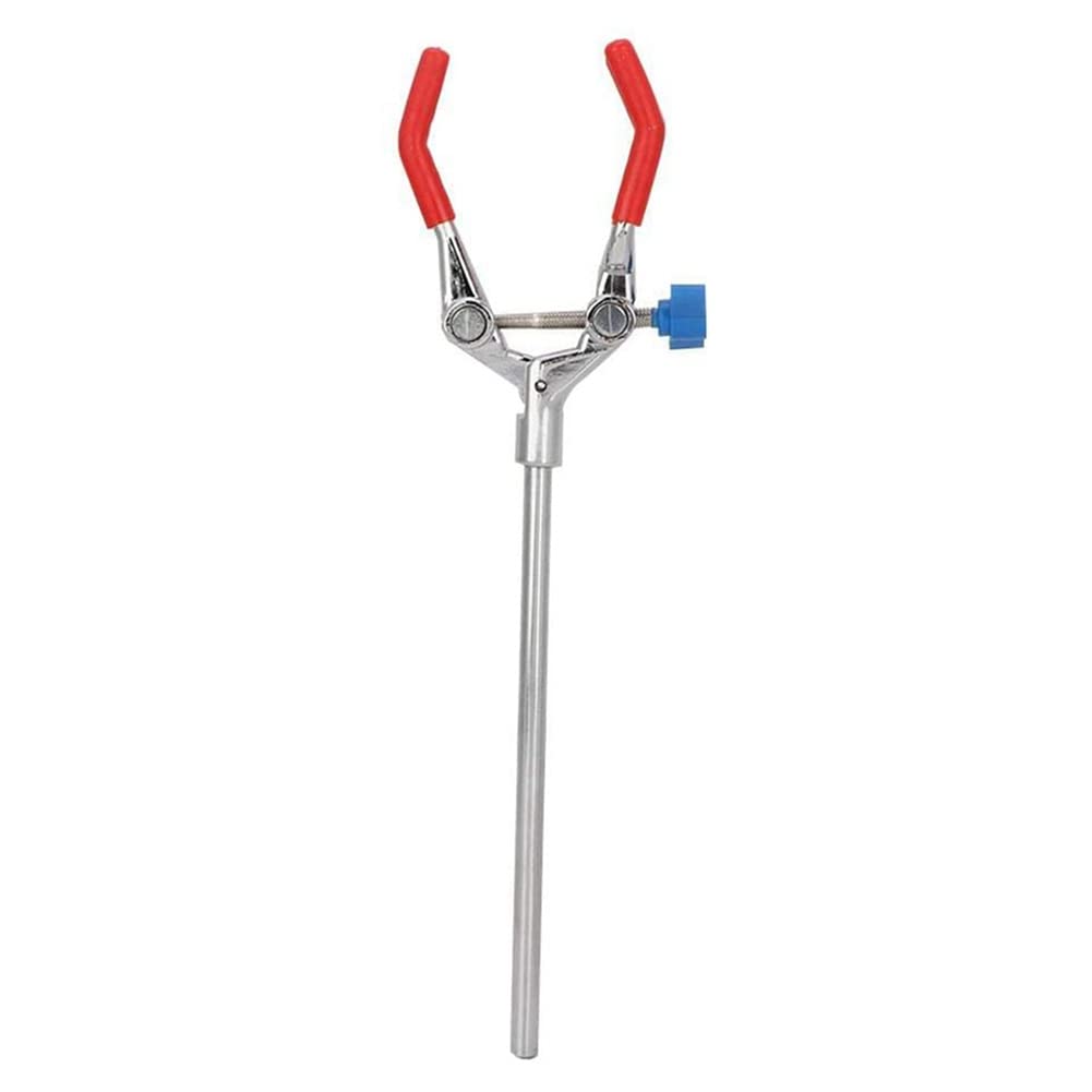 Lot de 2 pinces de laboratoire de 28 cm à 3 doigts avec tête revêtue de caoutchouc - Pince d'extension multifonction à condensateur