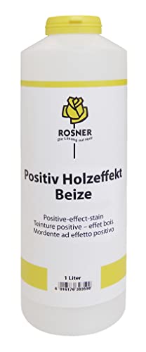 Rosner Positiv Wood Effect Stain, Wood Stain, Water-Based, 1 Litre (09 Peat)