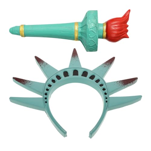 Statue de la Liberté accessoire de tête en PU confortable et sécurisé Toyvian
