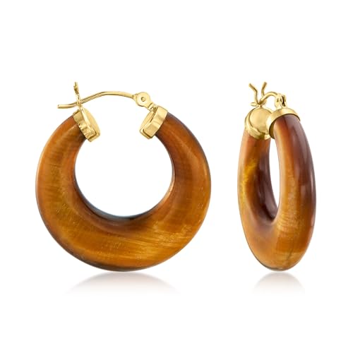 Ross-Simons Round Gemstone Hoop Earrings...