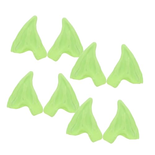 FUNOMOCYA 4 Pares Orejas de de Látex Suaves y Cómodas para Carnaval Fiesta Halloween Cosplay Accesorios Disfraz Verde Manzana