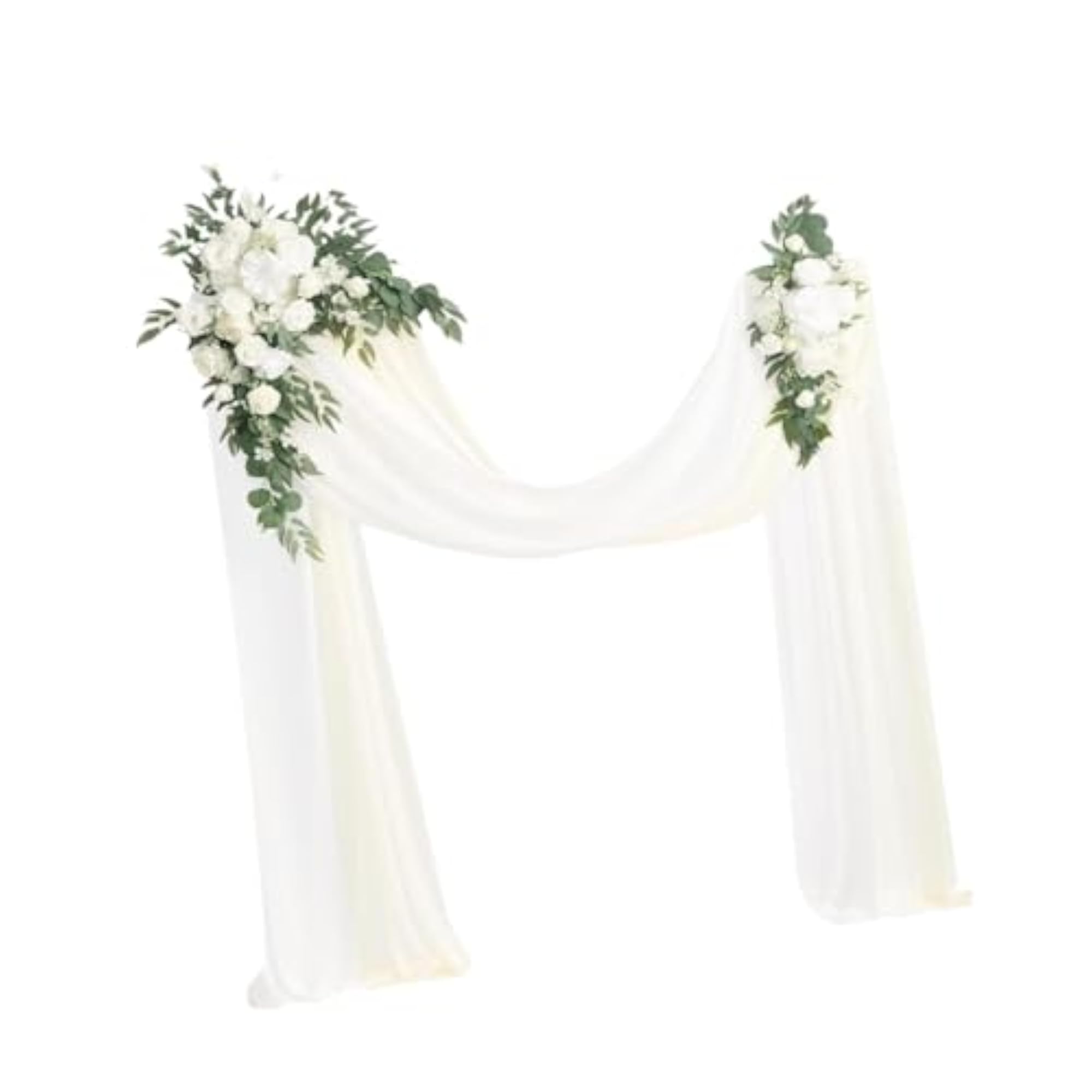 Wedding Arch Flowers with Drapes for Valentine's Day