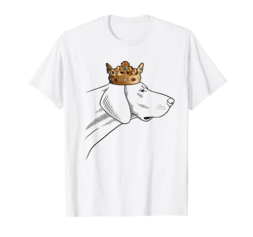 Pointer Dog Wearing Crown T-Shirt, Black