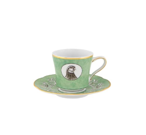 Vista Alegre Casa De Alba - Taza de café y platillo de porcelana