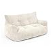 Pamapic Poltrona Sacco Doppia, Pouf Poltrona Gigante con Imbottitura Inclusa, Pouf Sacco con Maniglia Portatile, Bean Bag Interno per Soggiorno, Camera da Letto, Sala giochi,Beige immagine