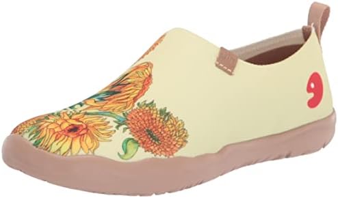 UIN Women’s Slip On Sneakers Casual Loafers Knitted Art Painted Comfort Soft Walking Shoes