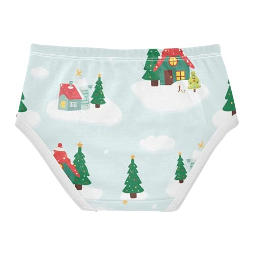 Girls' Underwear Comfort Underwear for Toddler Girls Snowy Christmas Village Pattern2