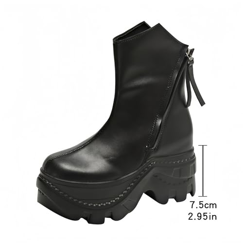 Image of Ulalaza Women Mary Jane Dress Pumps Lolita Shoes Cute Platform Gothic Double Ankle Strap Round Toe Chunky Heel Uniform Pumps Shoes Perfect for School Party Business Work Dance Date Night Club