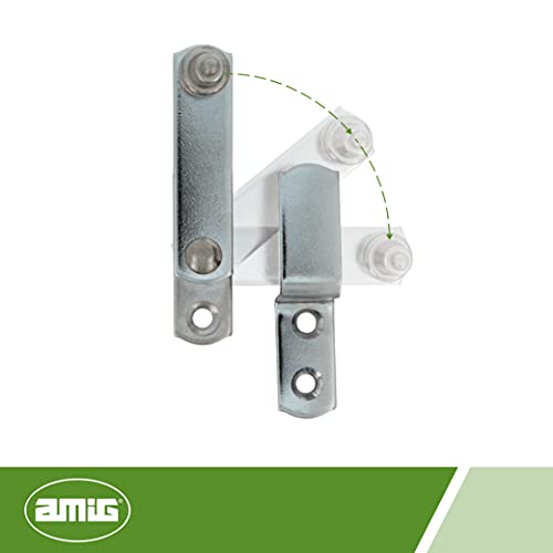 Amig - Türklopfer aus Stahl | Glänzend verchromt | Türklopfer im rustikalen Stil | Einfache Montage | Ideal für drinnen und draußen, chrom