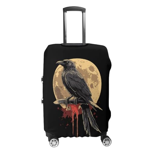 Cow Moon Travel Luggage Cover for Suitcase 19-32 Inches Elastic Washable Baggage Protector4