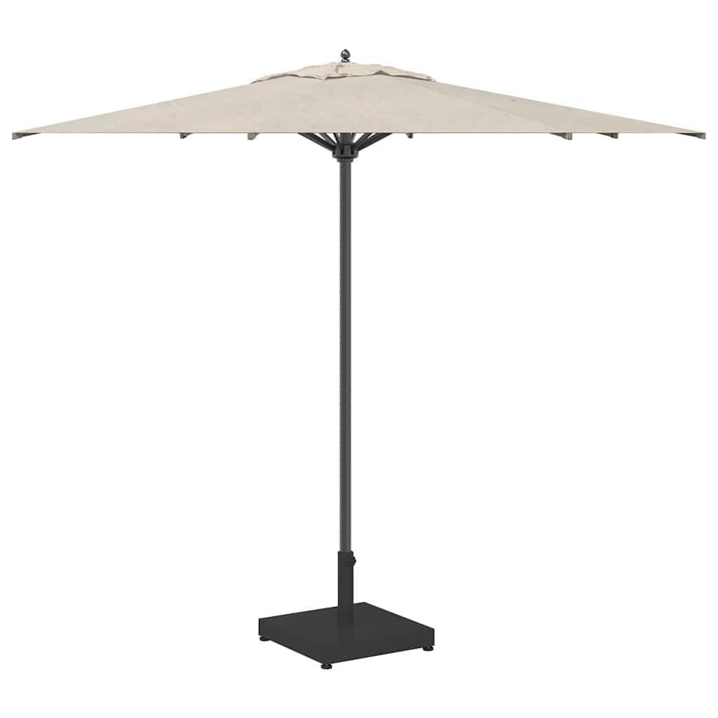 Supporto per ombrellone grigio scuro, 45 x 45 x 31,5 cm, in acciaio resistente alle intemperie, per giardino, terrazza, balcone, stabile supporto per ombrellone con peso e supporto per tubi