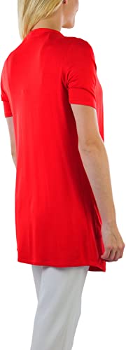 Image of ToBeInStyle Womens Open Front Casual Shrug Lightweight Layering Cardigan Sleeveless or Short Sleeve